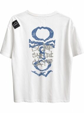 Oxbow White Thick Organic Cotton Graphic T-Shirt Size M